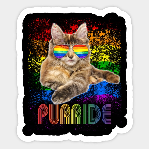 Pride Cat LGBT Gay Lesbian Sticker by BeesTeez